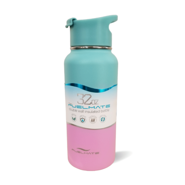 32oz Fuelmate Ombre Bottle – Mint and Pink