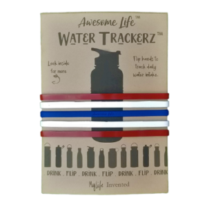 Water Trackerz – Water Bottle Bands, Red, White, and Blue