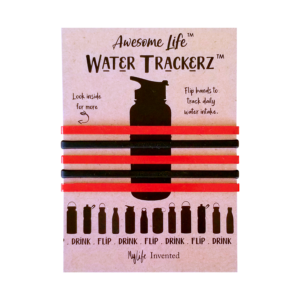 water trackers band black and red front