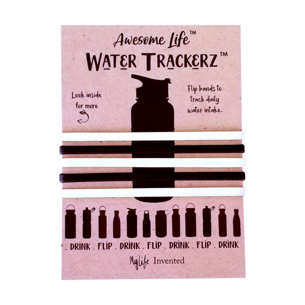 water trackers band black and white front