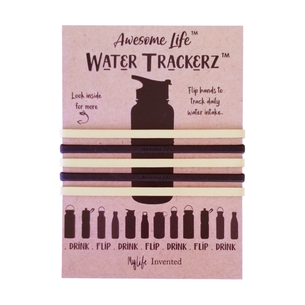 water trackers band black and off white front