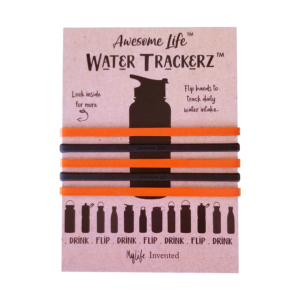 water trackers band black and orange front